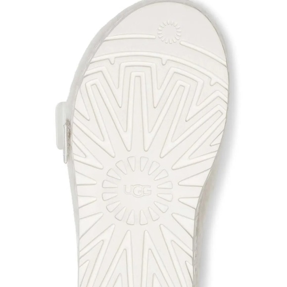 Giftable UGG Fluffita White Shearling Platform Sandal Slipper - Picture 5 of 14